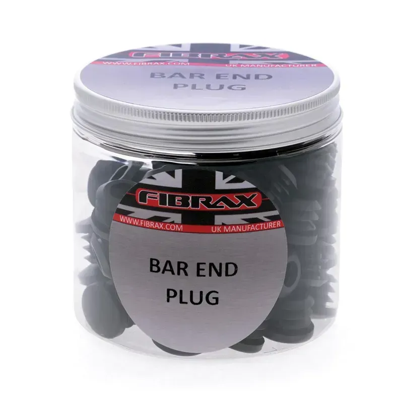 Fibrax Bar End Plugs in Black-1