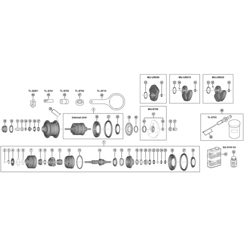 Shimano Workshop TL-S702 Right Hand Cone Installation Tool in Black-1