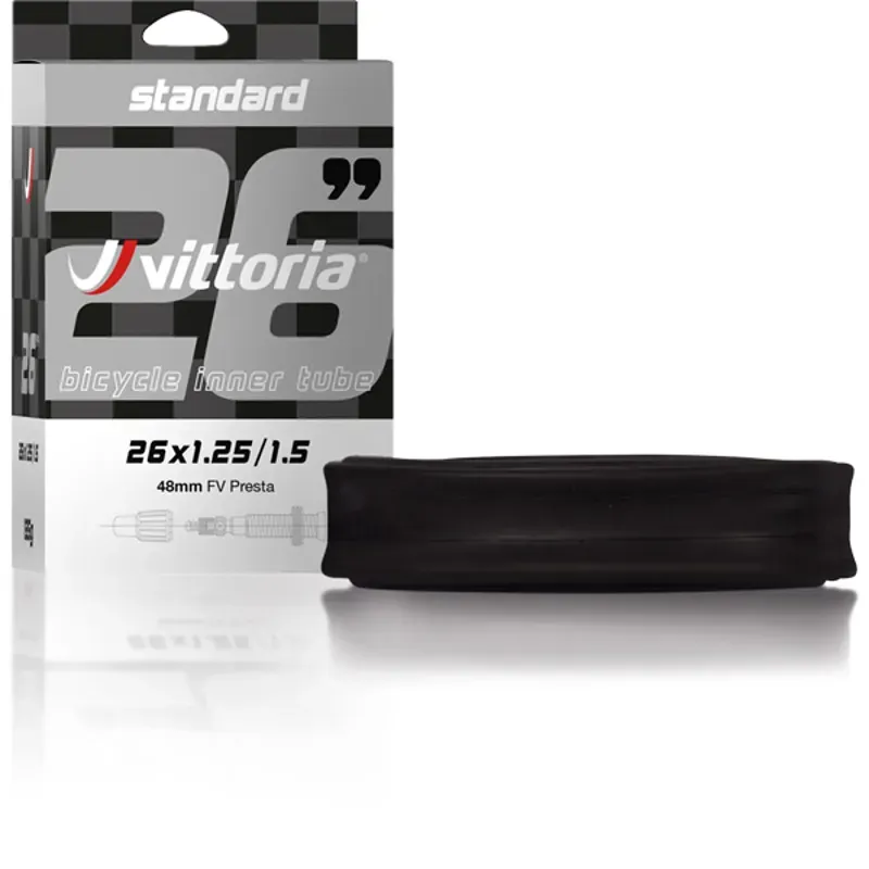 Vittoria Standard 20x1.95/2.50 48mm Presta Valve Inner Tube in Black